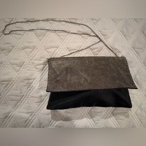 Elegant Black and Silver Women's Clutch